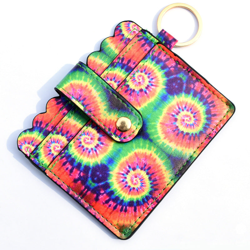 Wholesale PU Leather Leopard Purse Keychain